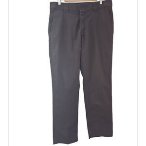 Dickies Brown Work Pants 34x32 Straight Leg Classic Fit Utility Uniform Trousers